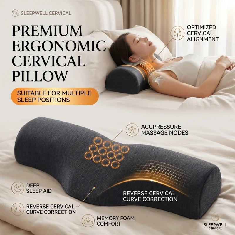 NeuroVibe™ Orthopedic Neck Protection Pillow
