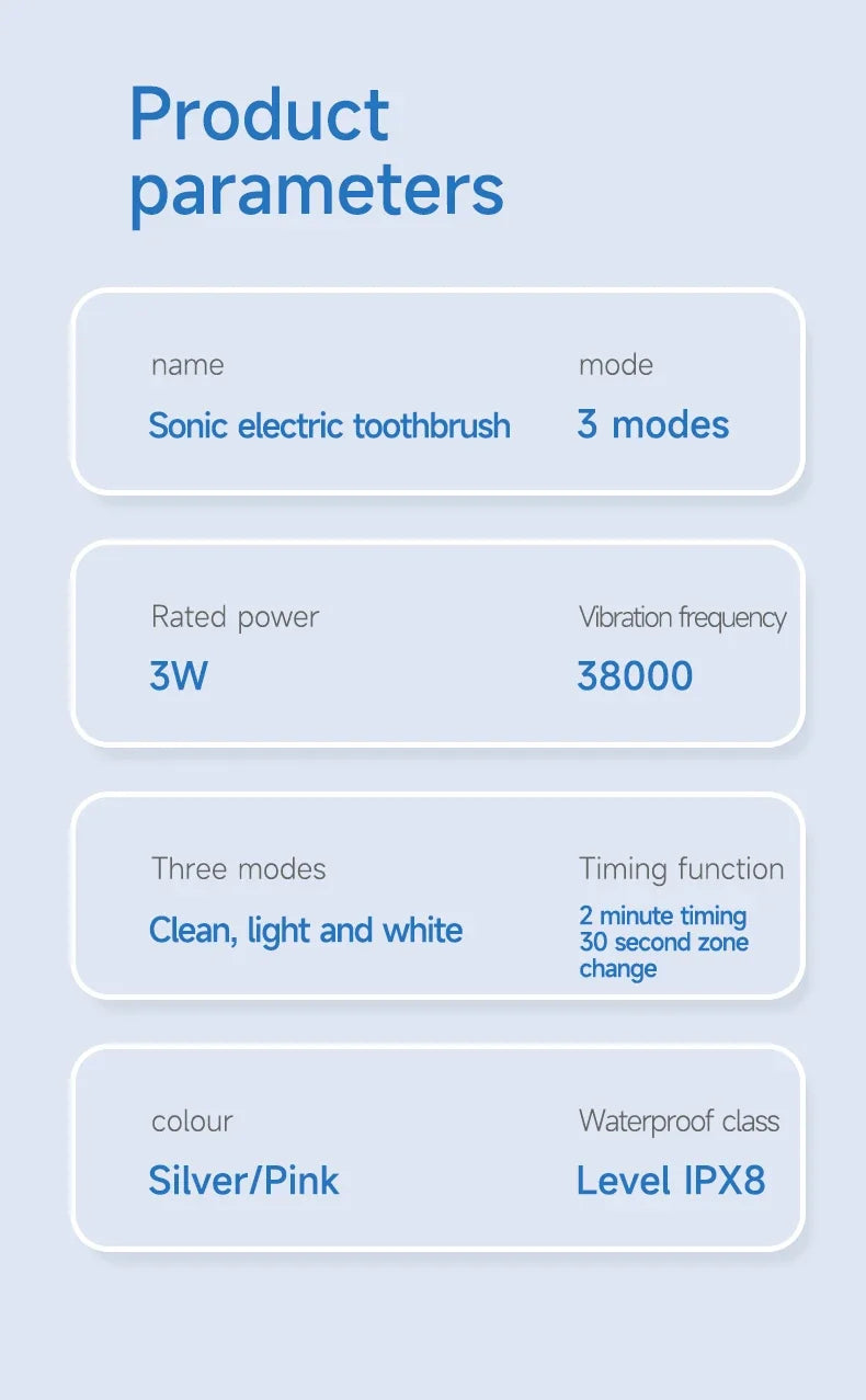 NeuroVibe™ Sonic Ultra-Thin Electric Toothbrush