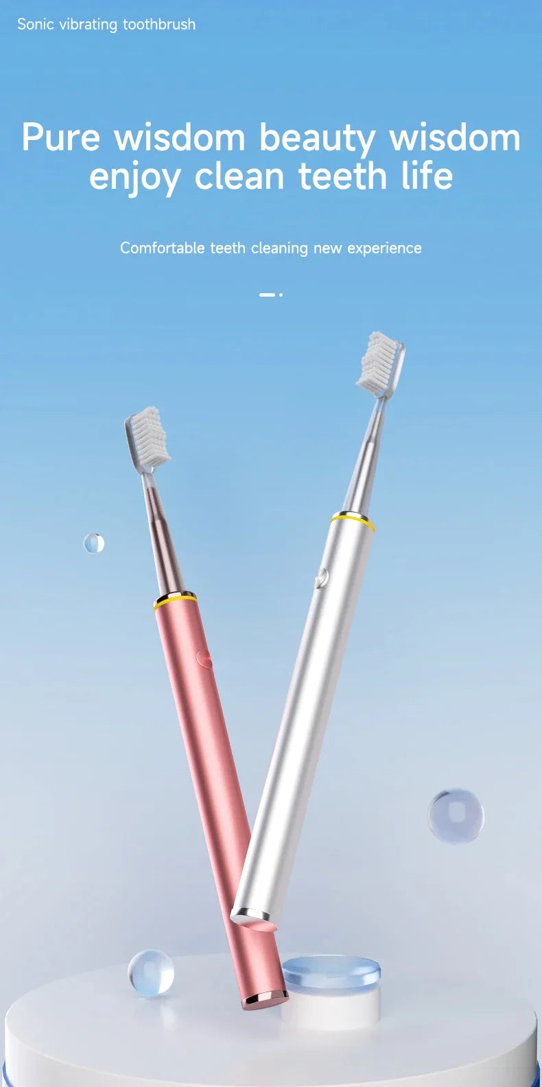 NeuroVibe™ Sonic Ultra-Thin Electric Toothbrush