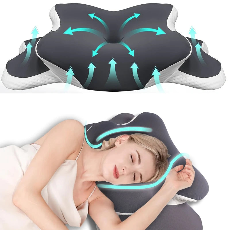 NeuroVibe™ Butterfly Contour Cervical Pillow