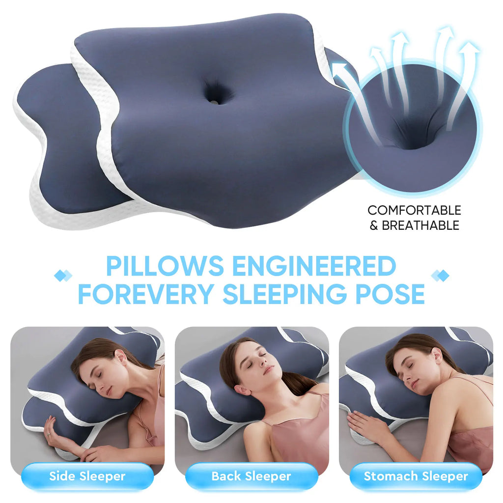 NeuroVibe™ Ergonomic Cervical Memory Foam Pillow