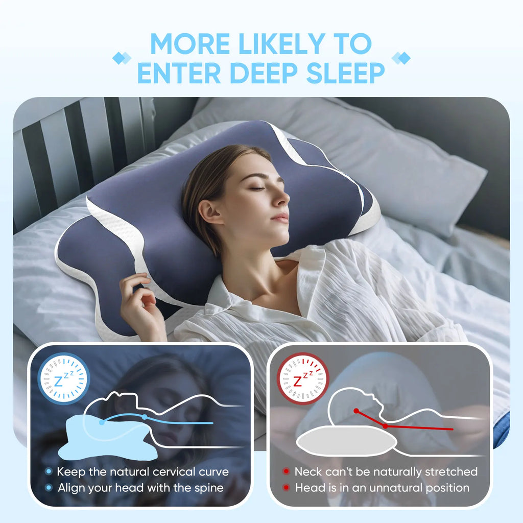 NeuroVibe™ Ergonomic Cervical Memory Foam Pillow