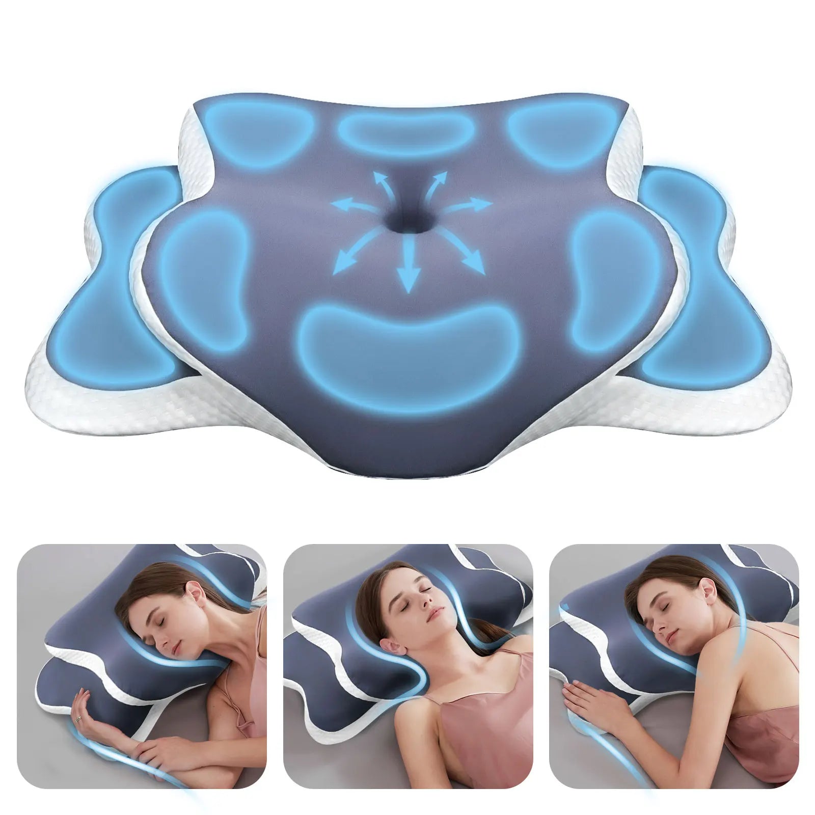 NeuroVibe™ Ergonomic Cervical Memory Foam Pillow