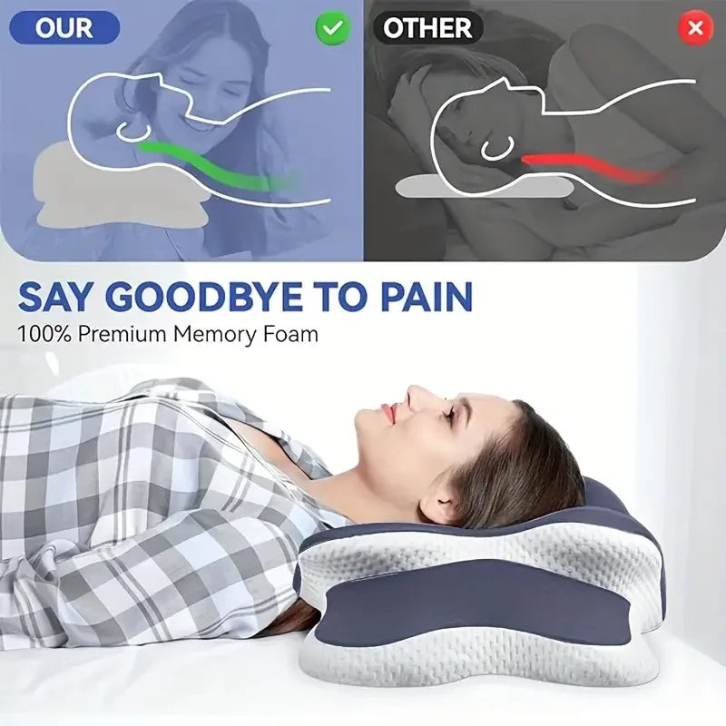 NeuroVibe™ Butterfly Contour Cervical Pillow
